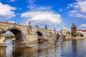 Karlov or Charles bridge in Prague