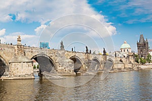 Karlov or Charles bridge in Prague