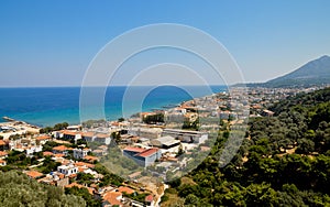 Karlovasi town panorama, Samos, Greece.