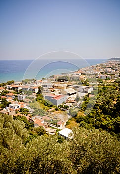 Karlovasi town panorama, Samos, Greece.