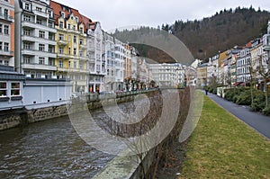 Karlovy Vary cityscape. Czech republic