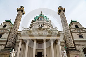 Karlskirche cathedral in Vienna Austria