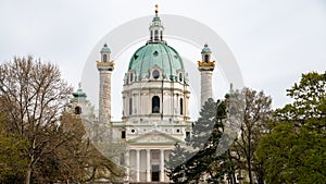 Karlskirche cathedral in Vienna Austria