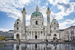 Karlskirche church in Vienna, Austria