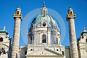 Dome and Columns of Karlskirche, Vienna photo