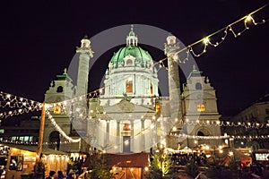 Karlsplatz Christmas market in Vienna