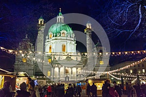 Karlsplatz Christmas market in Vienna