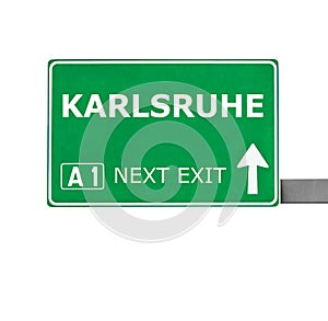 KARLSRUHE road sign isolated on white