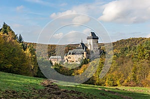 Karlstejn Castle in the autumn colors