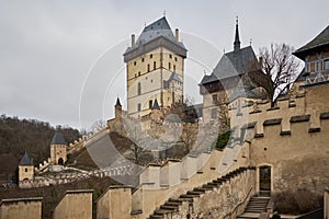 Karlstejn famous gothic Bohemian castle near Prague capital of Czech Republic