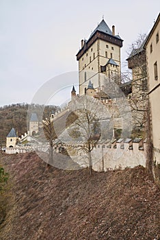 Karlstejn famous gothic Bohemian castle near Prague capital of Czech Republic