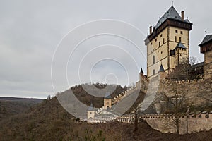 Karlstejn famous gothic Bohemian castle near Prague capital of Czech Republic