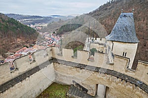 Karlstejn famous gothic Bohemian castle near Prague capital of Czech Republic