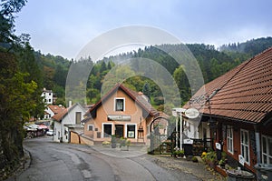 Karlstejn village near Prague, Central Bohemia in Czech Republic