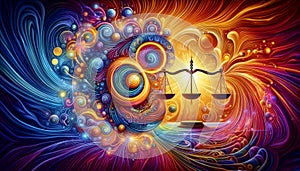 A karma energy concept, Ai generated image