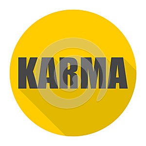 Karma icon with long shadow
