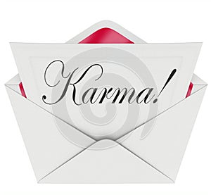 Karma Invitation Letter Message Open Envelope Good News Luck