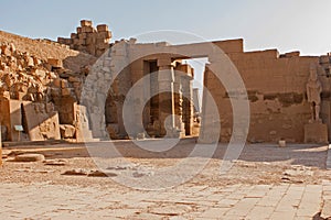 Karnak Temple, Colossal sculptures of ancient Egypt in the Nile Valley in Luxor