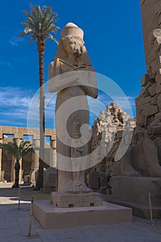 Karnak Temple Complex comprises a vast mix of decayed temples, chapels, pylons Luxor, Egypt. began during Senusret Middle Kingdom