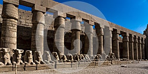 Karnak Temple Complex comprises a vast mix of decayed temples, chapels, pylons Luxor, Egypt. began during Senusret Middle Kingdom