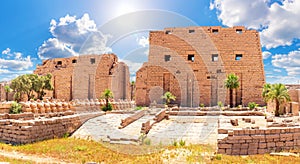 Karnak Temple, famous ancient place of visit in Luxor, Egypt