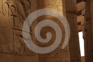 Karnak temple hieroglyphs