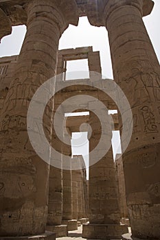 Karnak Temple, located on the eastern bank of the Nile River, opposite Luxor, the area of â€‹â€‹ancient Thebes