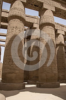 Karnak Temple, located on the eastern bank of the Nile River, opposite Luxor, the area of â€‹â€‹ancient Thebes