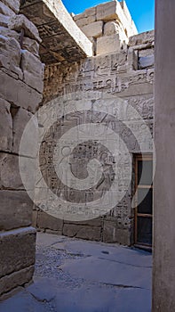 Karnak Temple in Luxor, Egypt. The Karnak Temple Complex, commonly known as Karnak, comprises a vast mix of decayed temples,