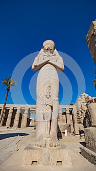 Karnak Temple in Luxor, Egypt. The Karnak Temple Complex, commonly known as Karnak, comprises a vast mix of decayed temples,