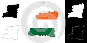 Karnal outline map