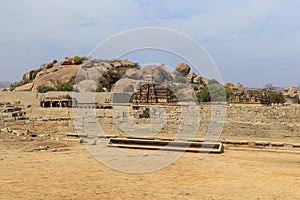 Karnataka, Hampi, India, ruins of the city of Vijayanagar photo
