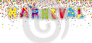 Karneval Header Jesters Cap Ties Confetti