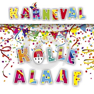 Karneval Koelle Alaaf Confetti Ribbons