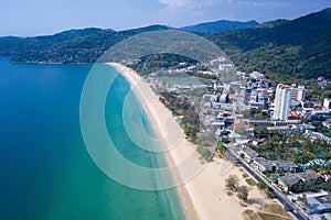 Karon beach coast line on Andaman Sea