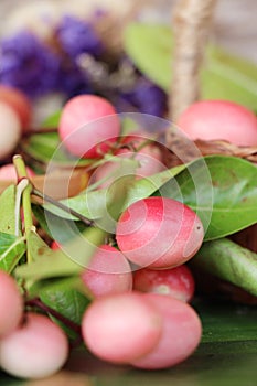 Karonda fruit is delicious on wood background