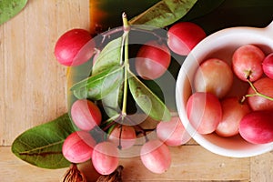 Karonda fruit is delicious on wood background