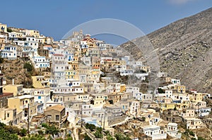 Karpathos, greece, city of olympos panorama 2