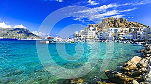 Karpathos island with pictorial capital Pigadia, Greece