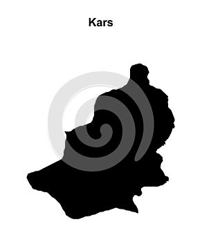 Kars outline map