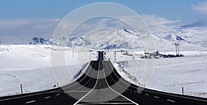 Kars snowy road