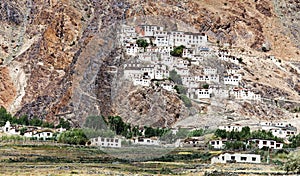 Karsha gompa - buddhist monastery in Zanskar valley