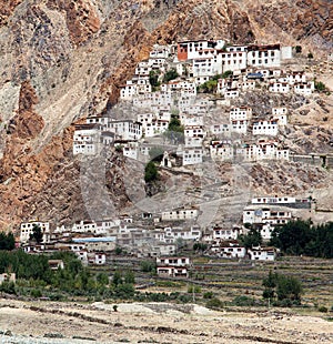 Karsha gompa - buddhist monastery in Zanskar valley