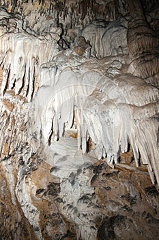 Karst formations in the cave.