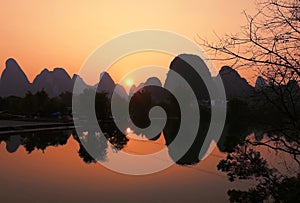 Karst landforms in guangxi province of China