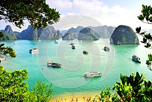 Karst landforms in the sea, the world natural heritage - halong