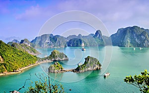 Karst landforms in the sea, the world natural heritage - halong