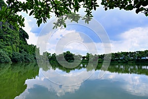 Karst lava landform and lake in Zhaoqing, Guangdong, China