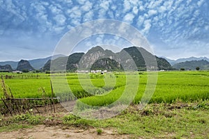 Karst mountain landscape in Yangshuo Guilin,