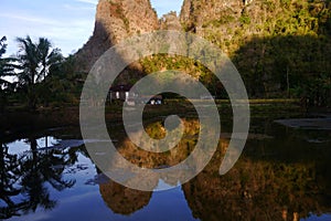 Karst rock wall in Ramang-ramang